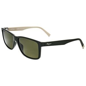 FERRAGAMO Men's Green Rectangular Sunglasses